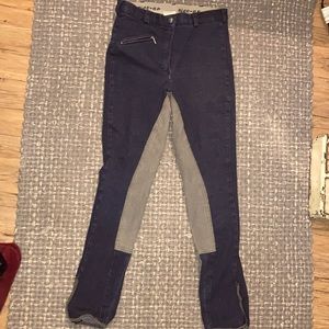 Ride-AP horse-riding breeches, faux suede/blue